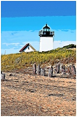 Long Point Lighthouse Tower in Provincetown